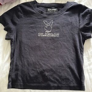 Playboy crop tee shirt